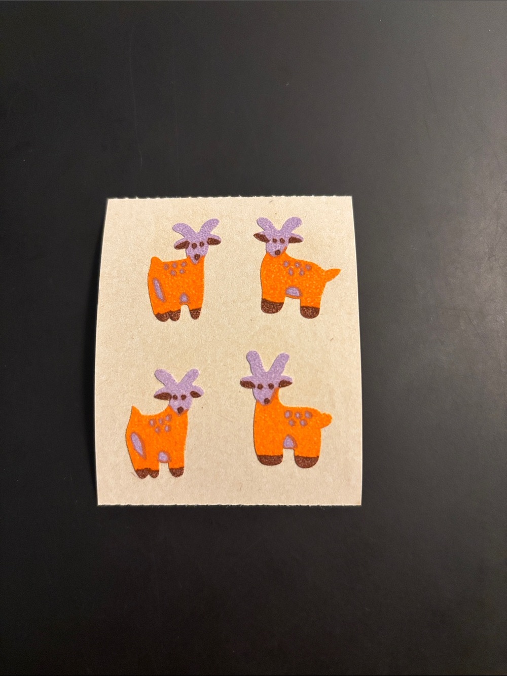 Cotrin Deer Fuzzy Sticker Mod Vintage 80's